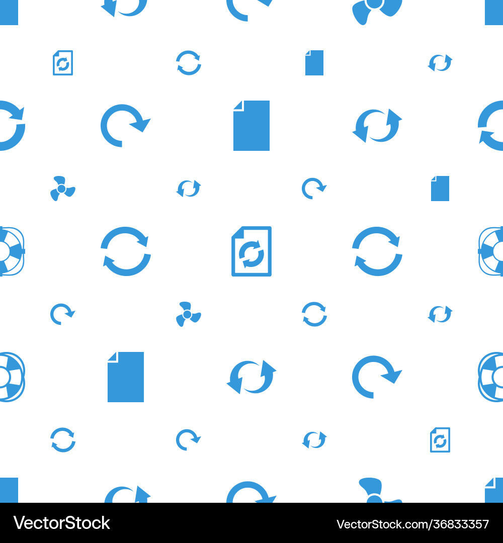 Rotation icons pattern seamless white background Vector Image