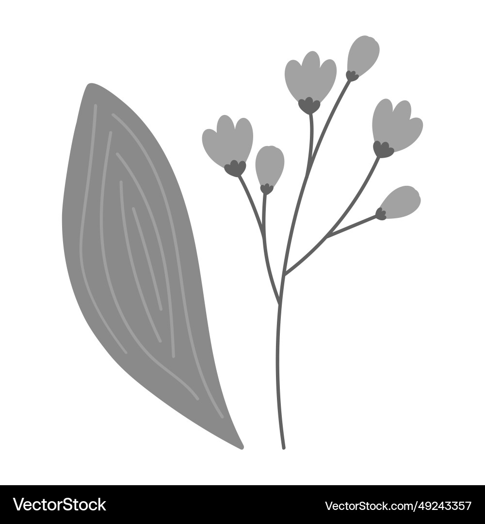 Set of 2 design elements flowering twig Set of 2 design elements flowering twig vector image