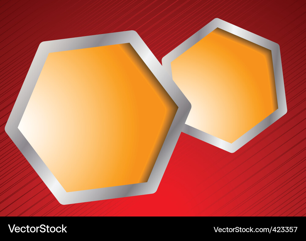 Template with hexagons Vector Image