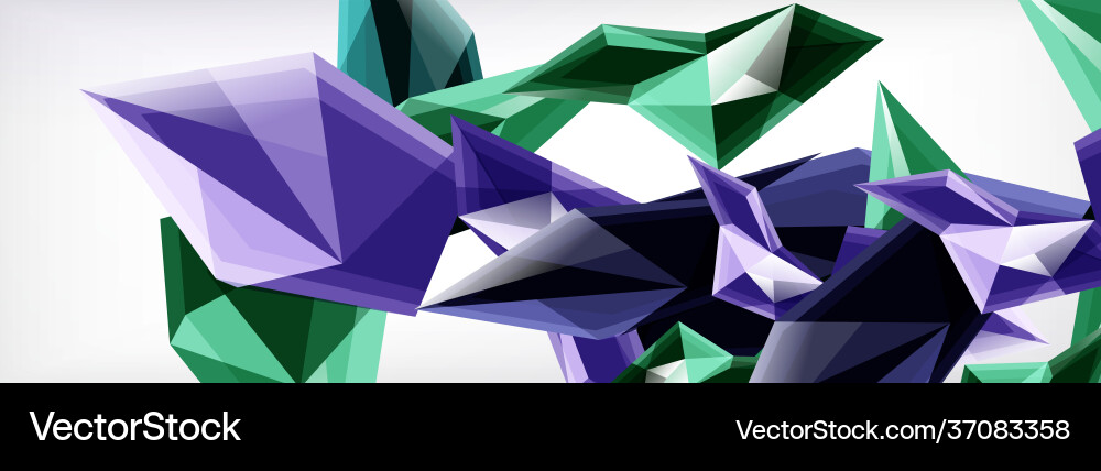 3d triangles and pyramids abstract Vector Image