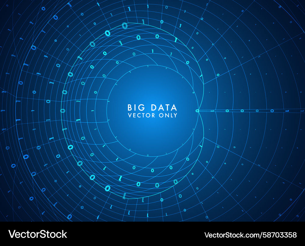 Abstract big data visualization Vector Image