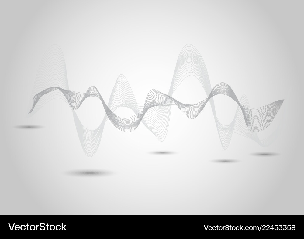 Abstract dynamic line on gray background Vector Image