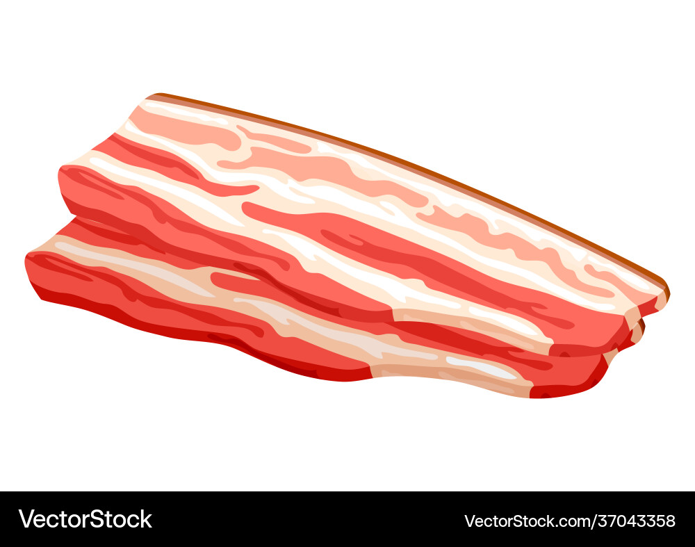 Bacon slices icon or image Bacon slices icon or image vector image
