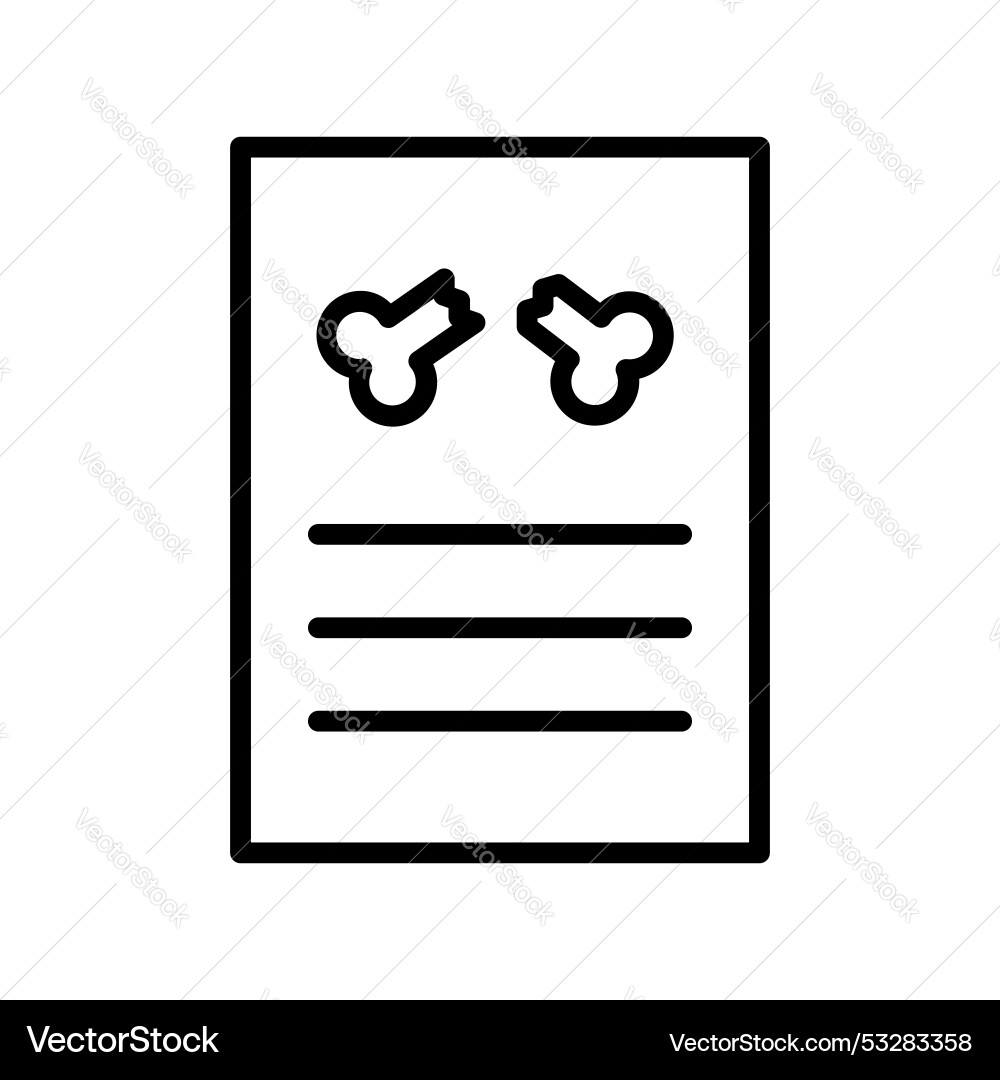 Broken bone icon outline style design isolated Broken bone icon outline style design isolated vector image