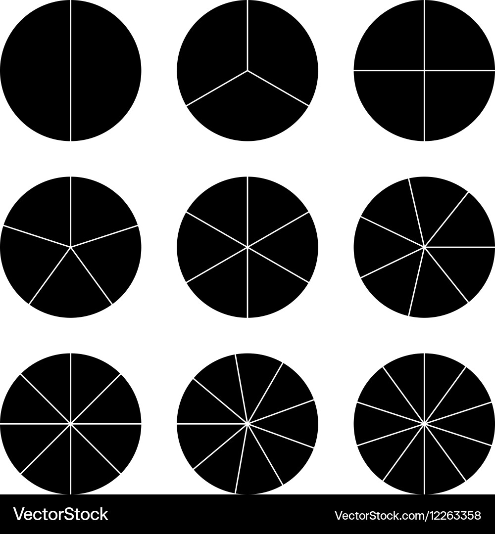 Circle Segment Breakdown - Pie Charts vector image