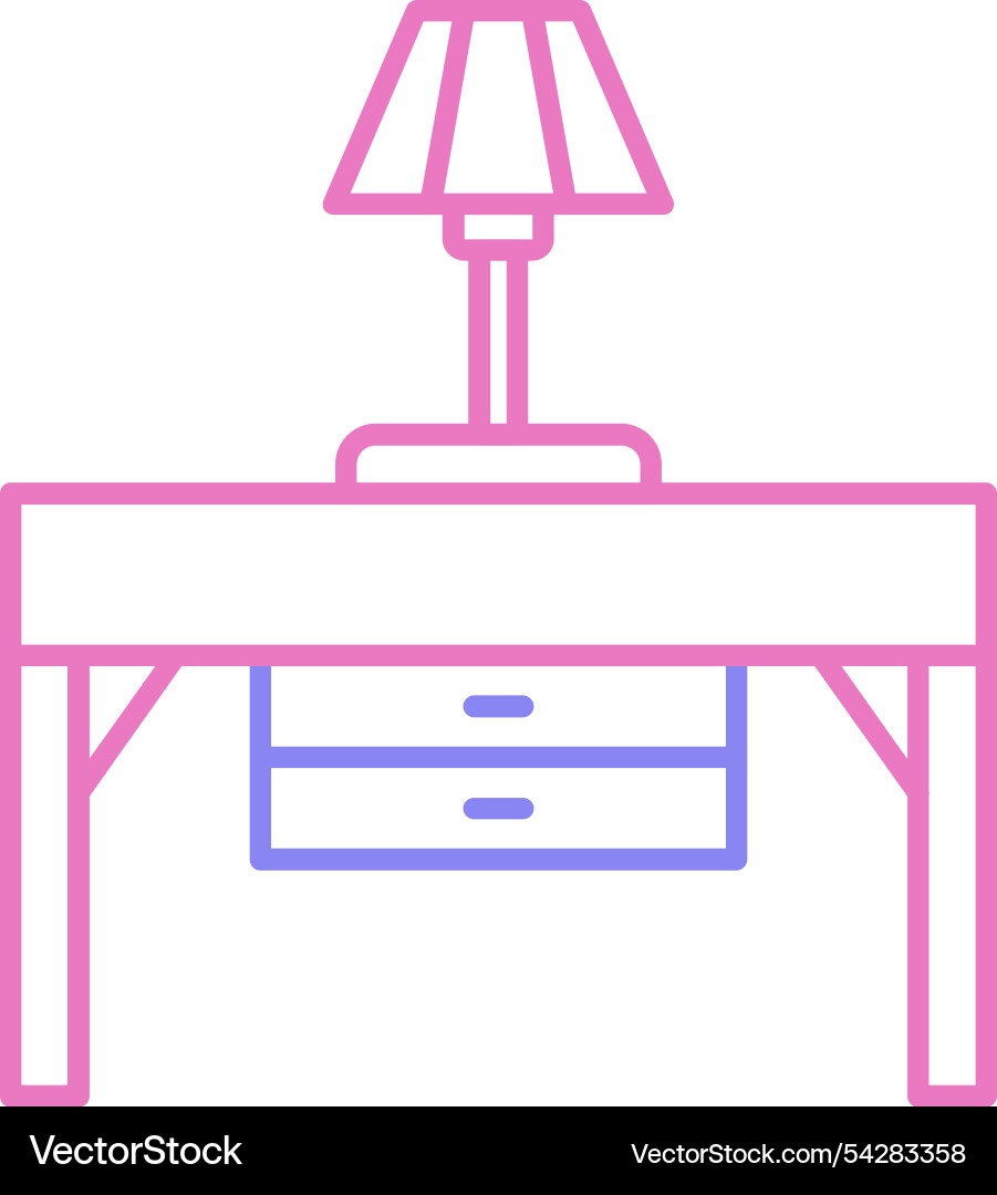 Console table line two colour icon Vector Image