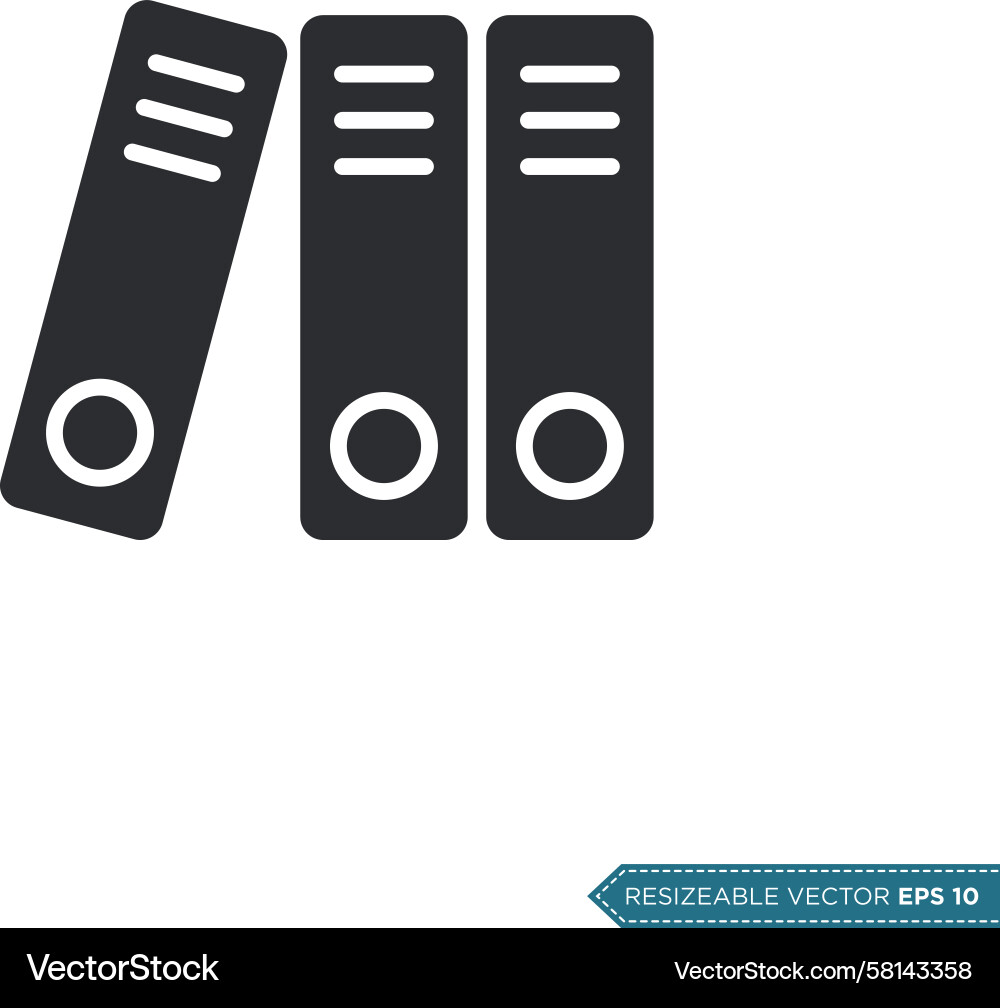 Document Library Icon Set Vector Image