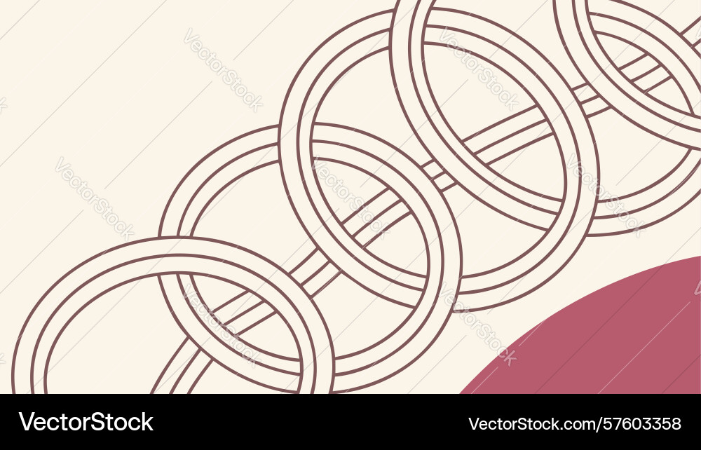 Elegant intersecting circles pattern with solid vector image