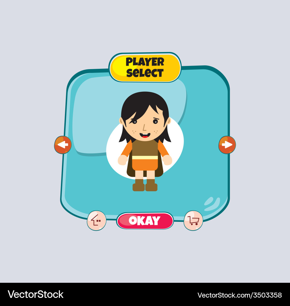 Hero character option game assets element vector image