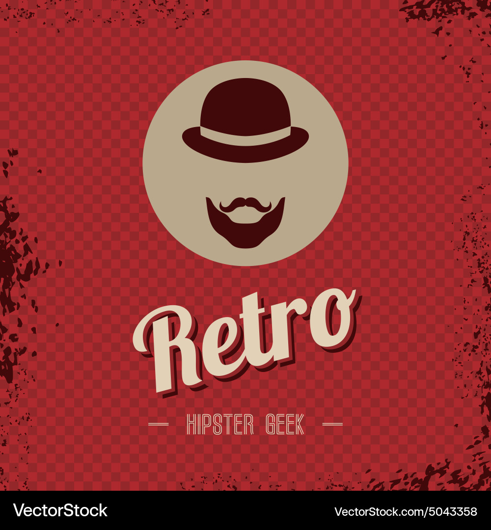 Hipster retro geek Vector Image