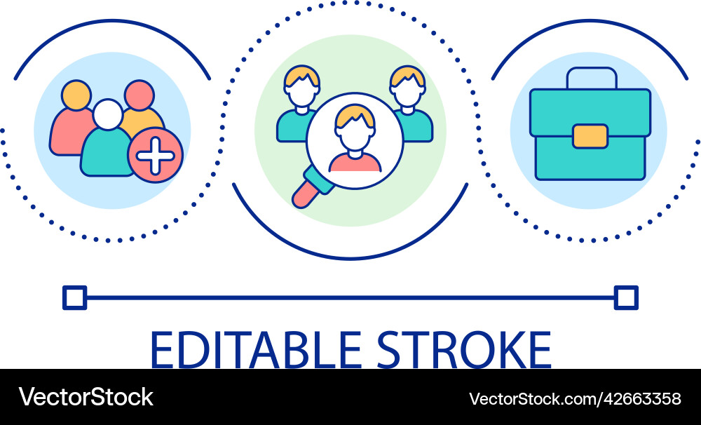 Selecting candidates for interview loop concept Selecting candidates for interview loop concept vector image