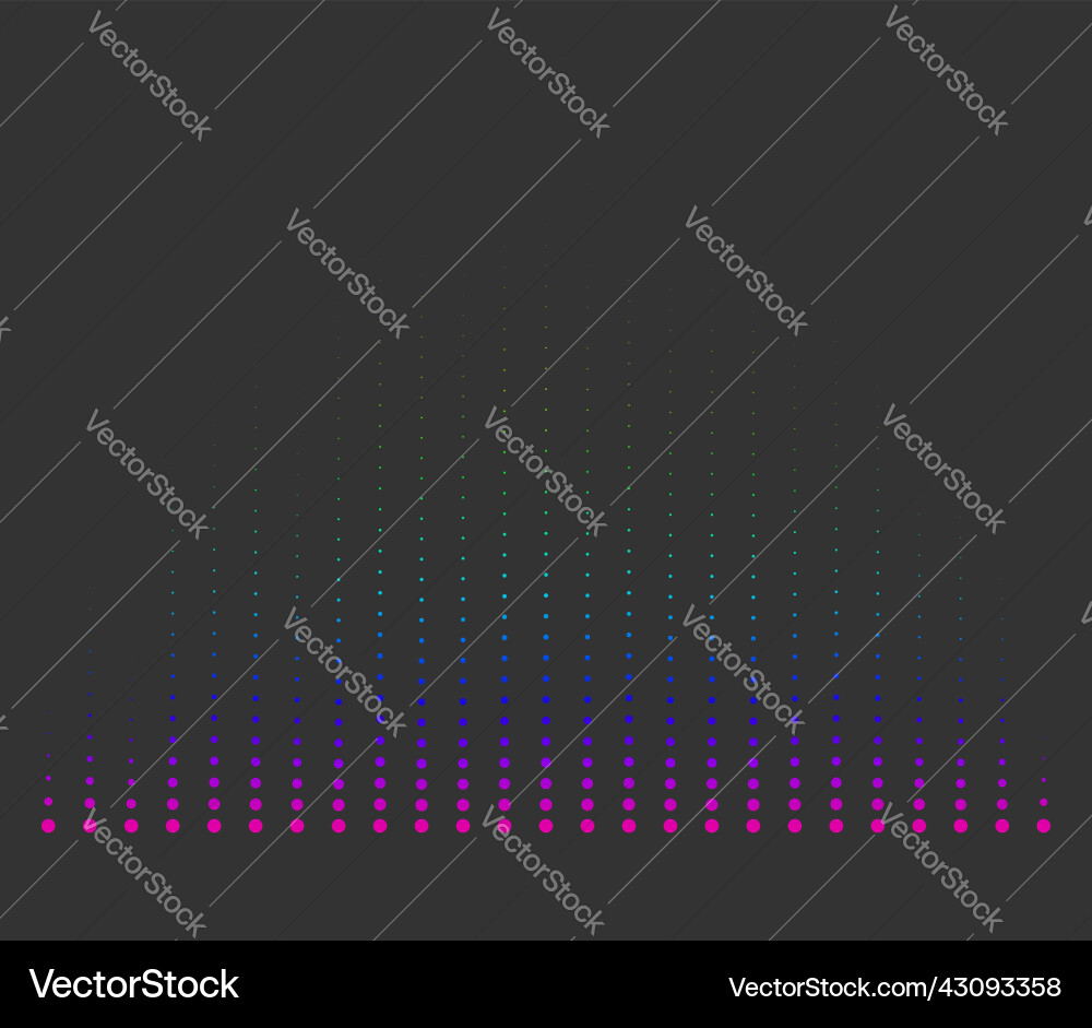 Sound wave equalizer eq graphical element Vector Image