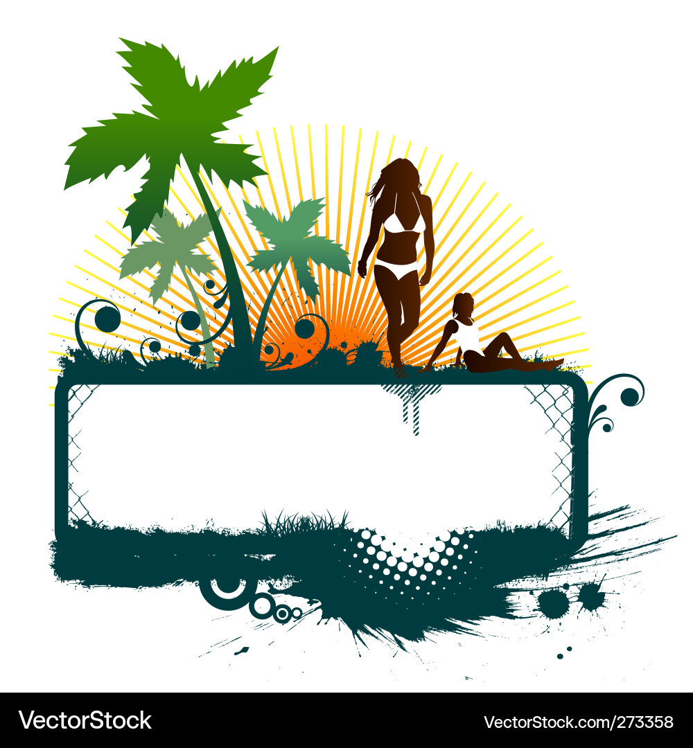 Tropical frame Royalty Free Vector Image - VectorStock