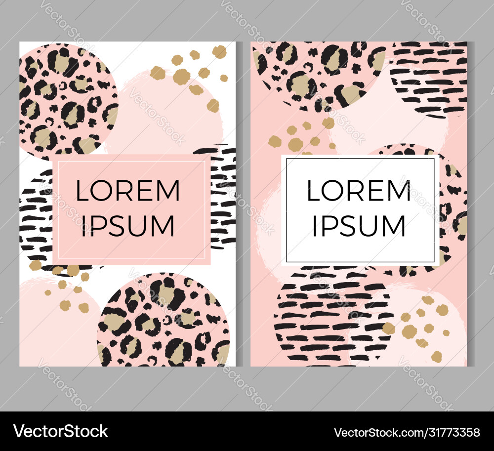 Two card templates with abstract circles Vector Image