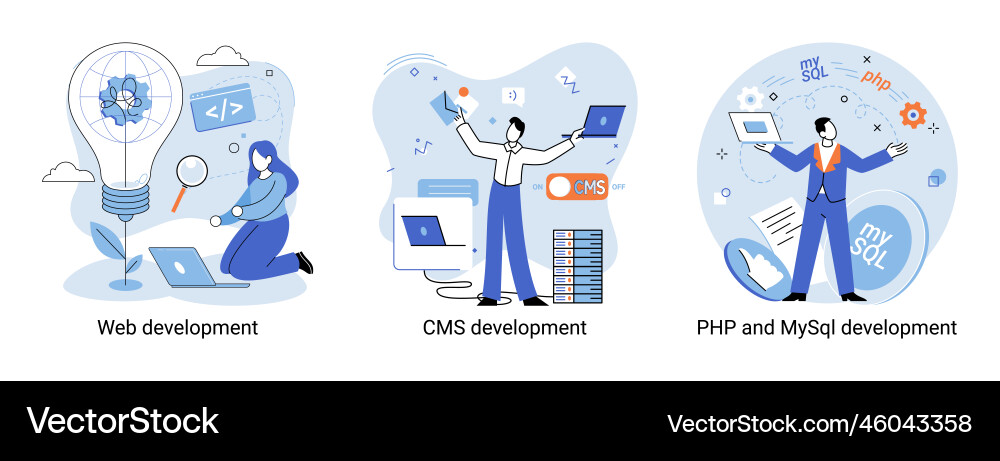 Website architecture concepts web development Website architecture concepts web development Vector Image