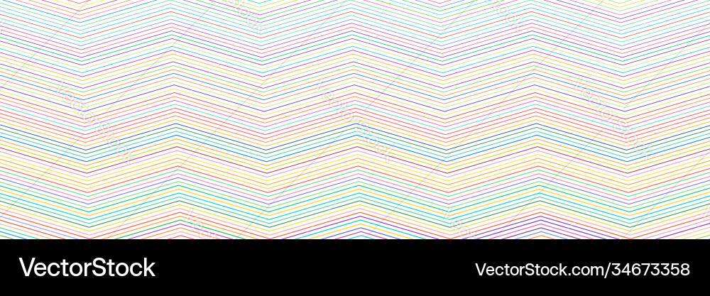 Wide rectangular format wavy waving zig-zag Wide rectangular format wavy waving zig-zag vector image