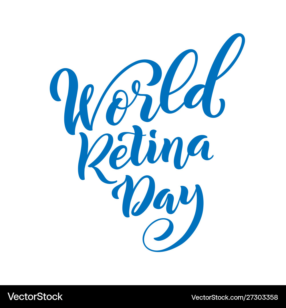 World retina day template for poster with hand World retina day template for poster with hand vector image