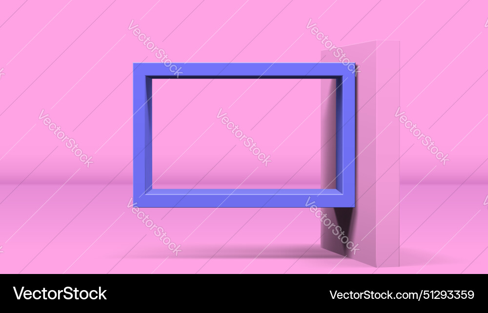 3d frame on stand or abstract minimalistic 3d frame on stand or abstract minimalistic vector image