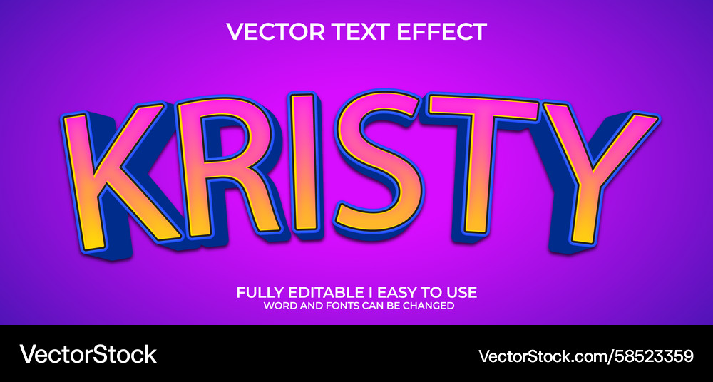 3D Text Effect - Editable Vector Image