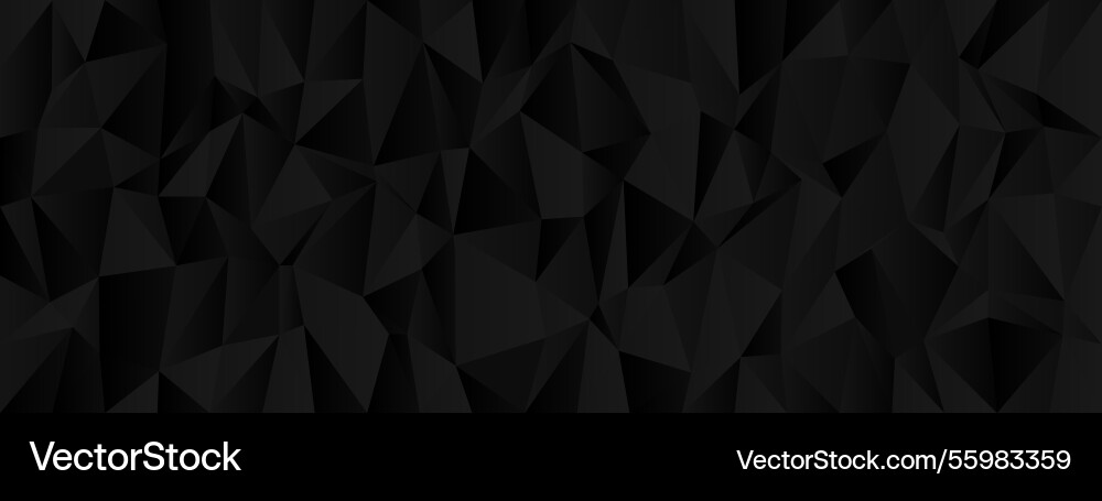 Abstract geometric background with dark triangular vector image