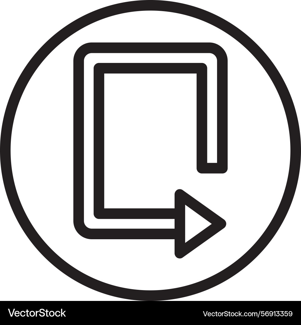 Arrow loop right linear style icon design vector image