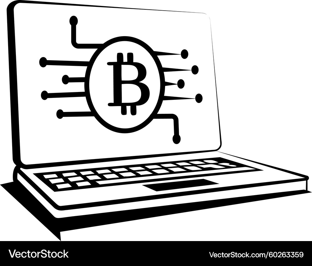 Bitcoin Doodle Icon - Crypto Trading Art – Royalty-Free Vector | VectorStock