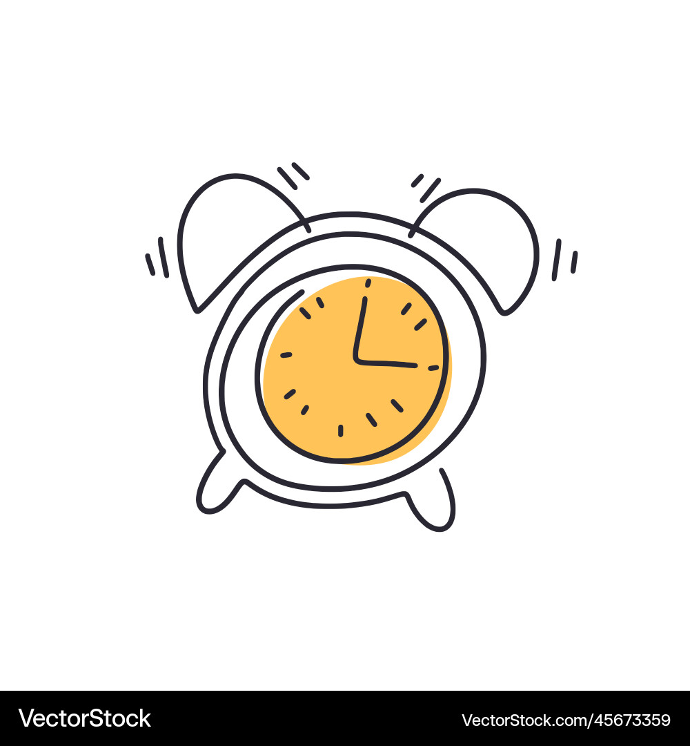 Continuous Alarm Clock Outline vector image