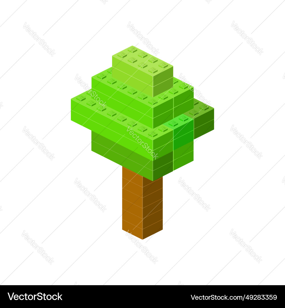 Deciduous square tree Deciduous square tree vector image