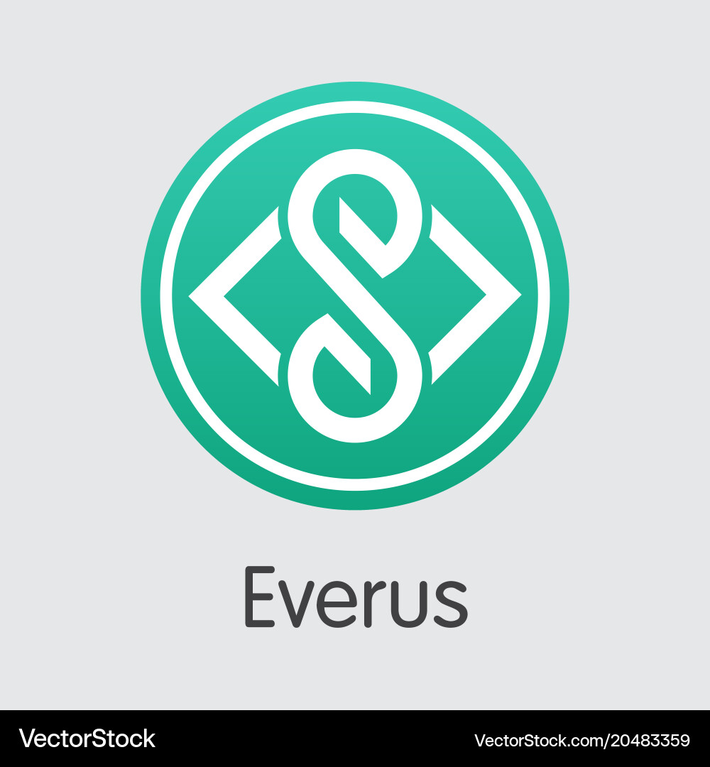Everus - crypto currency element – Royalty-Free Vector | VectorStock