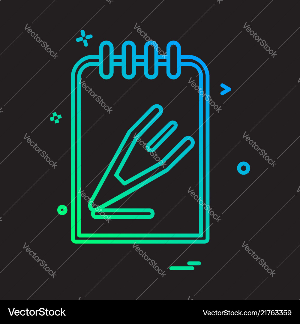 Notepad icon design Notepad icon design vector image