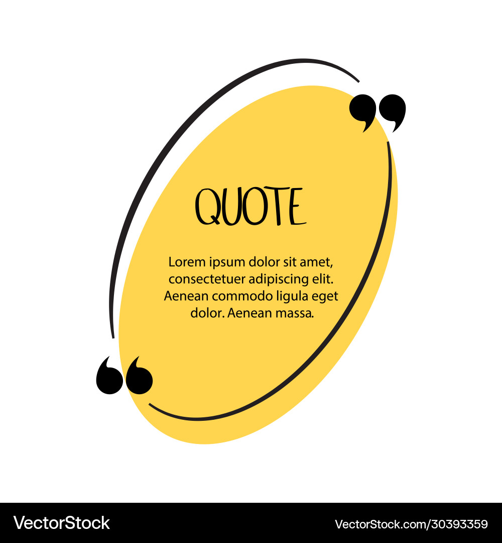 Quote text bubble on white background empty Vector Image