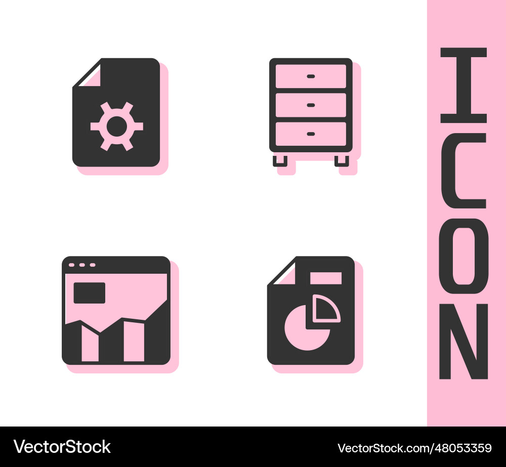 Set document with graph chart settings Set document with graph chart settings Vector Image