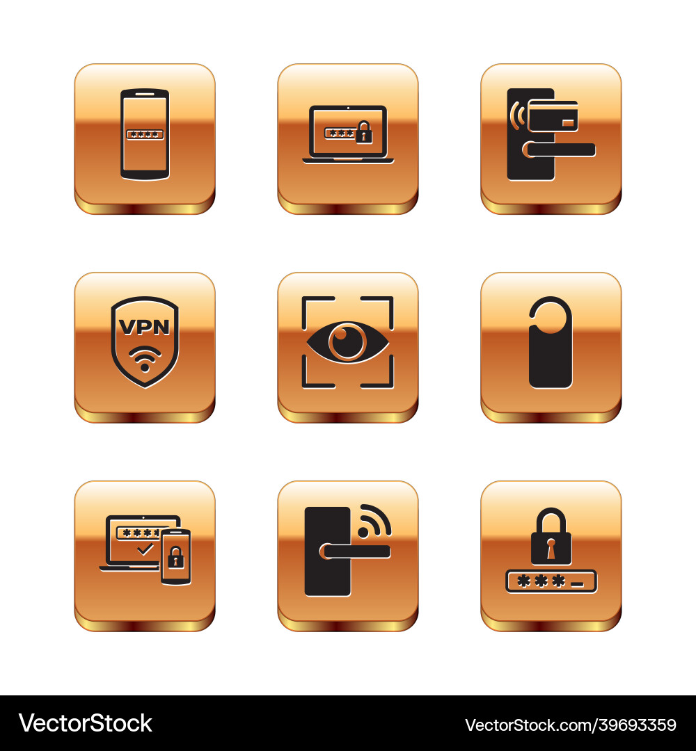 Set mobile and password two steps authentication Set mobile and password two steps authentication vector image