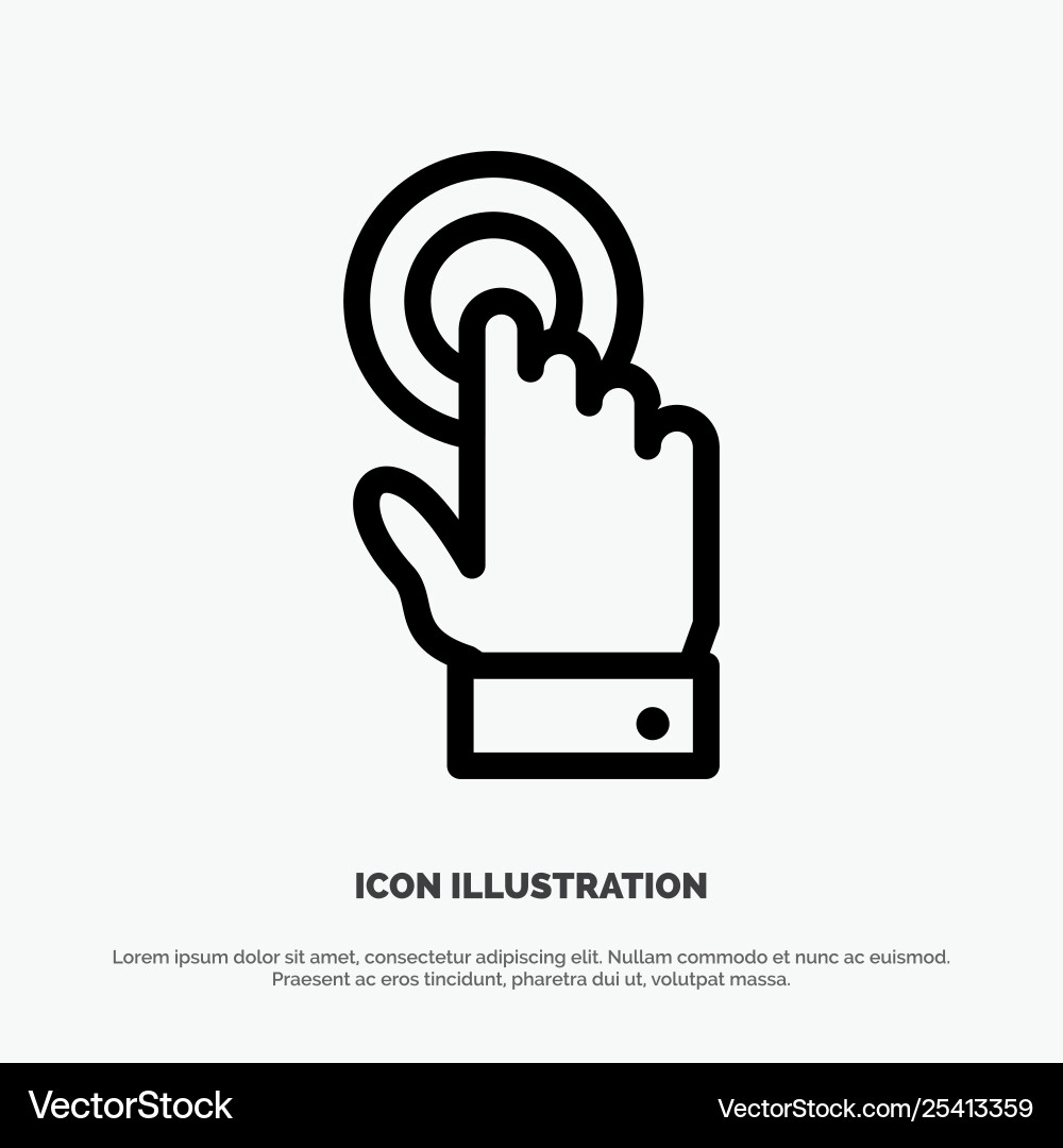Touch touchscreen interface technology line icon Touch touchscreen interface technology line icon vector image