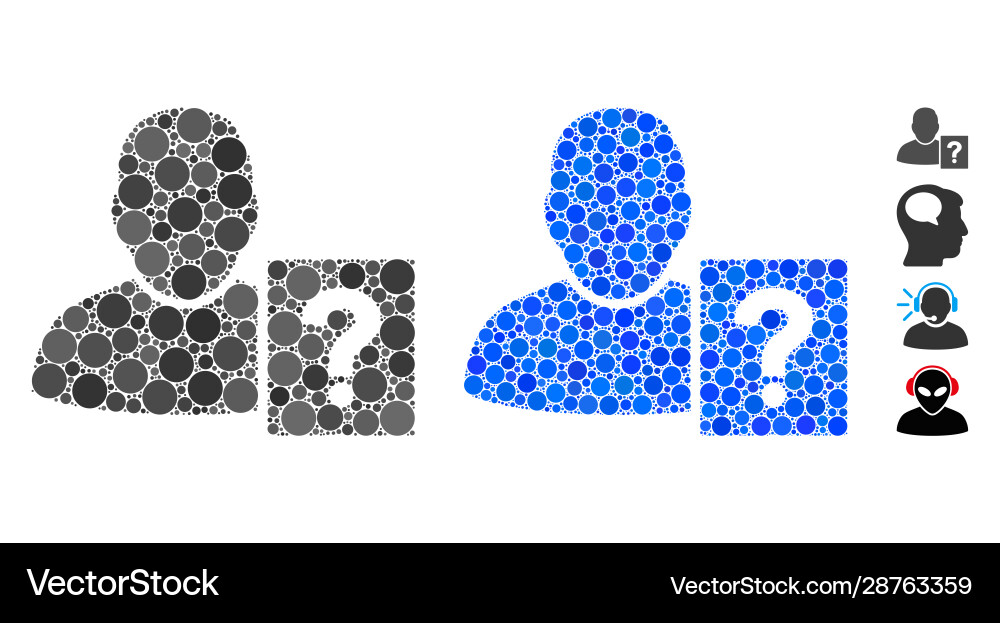 User status question composition icon round vector image