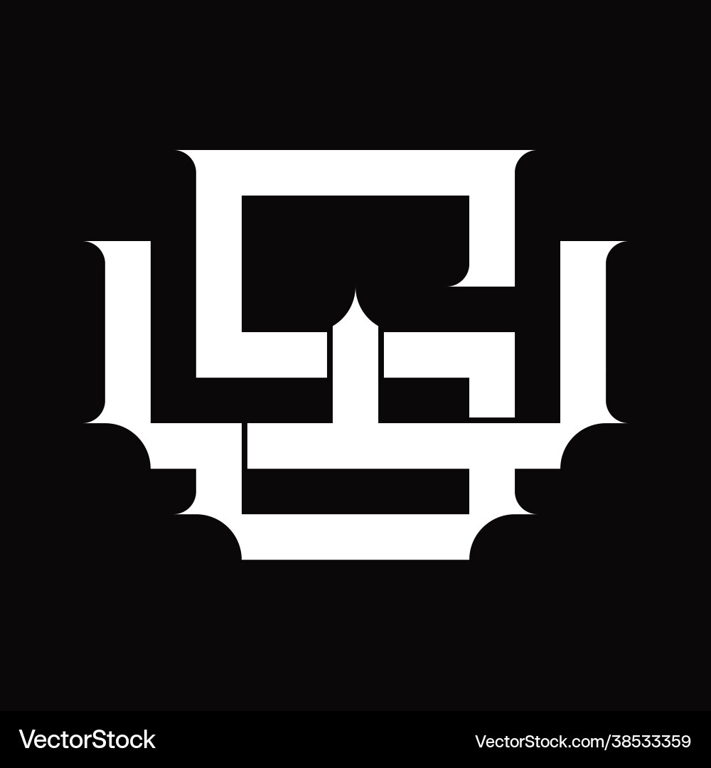 Ws logo monogram with vintage overlapping linked Ws logo monogram with vintage overlapping linked vector image