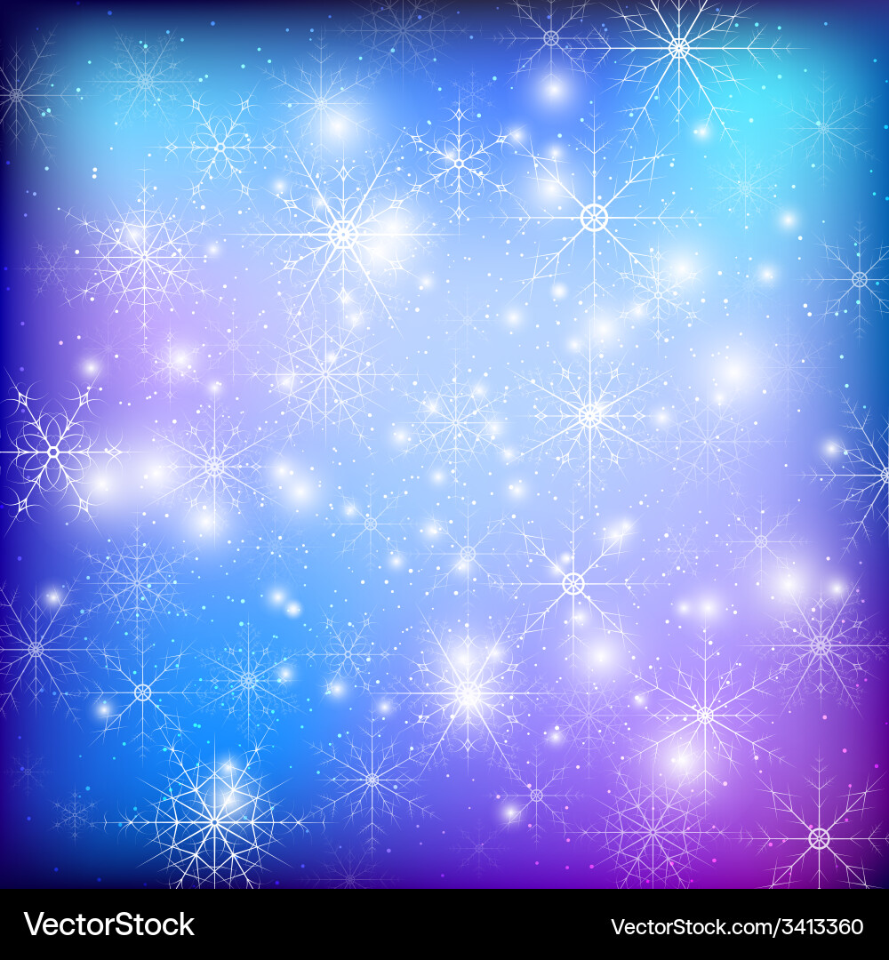 Abstract Winter Snowflake Background vector image