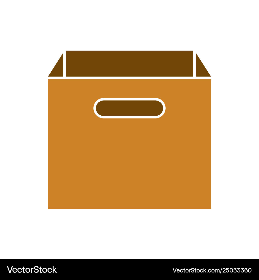 Box icon on background for graphic and web design Box icon on background for graphic and web design vector image
