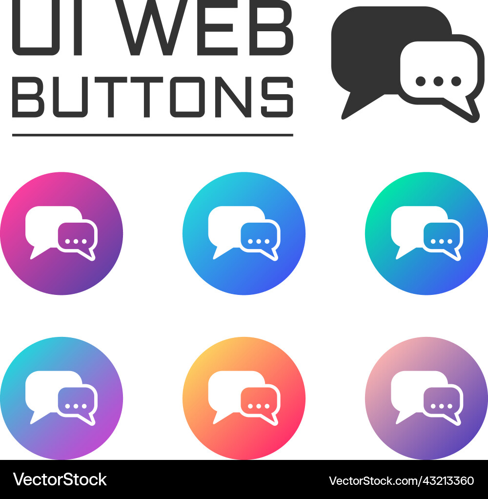Chat message ui web button vector image