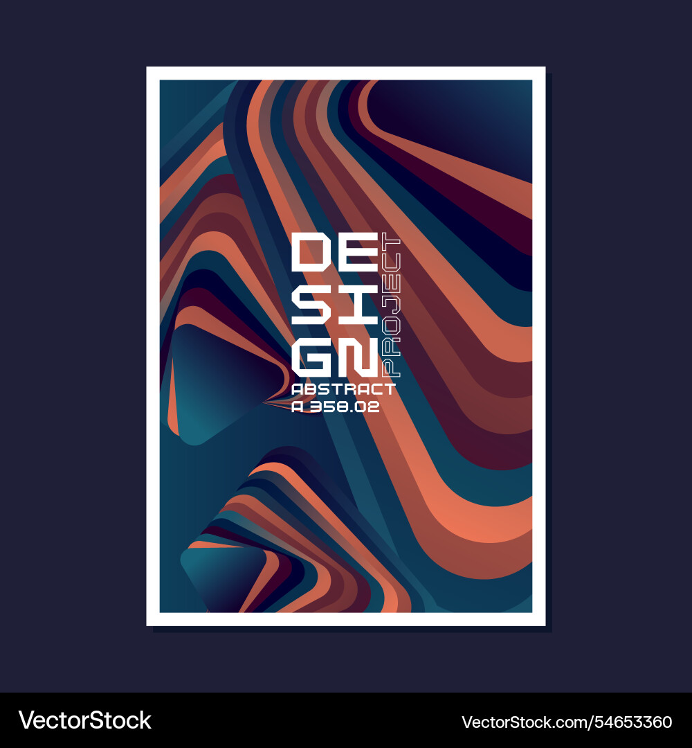 Composition with dynamic and geometric shapes vector image