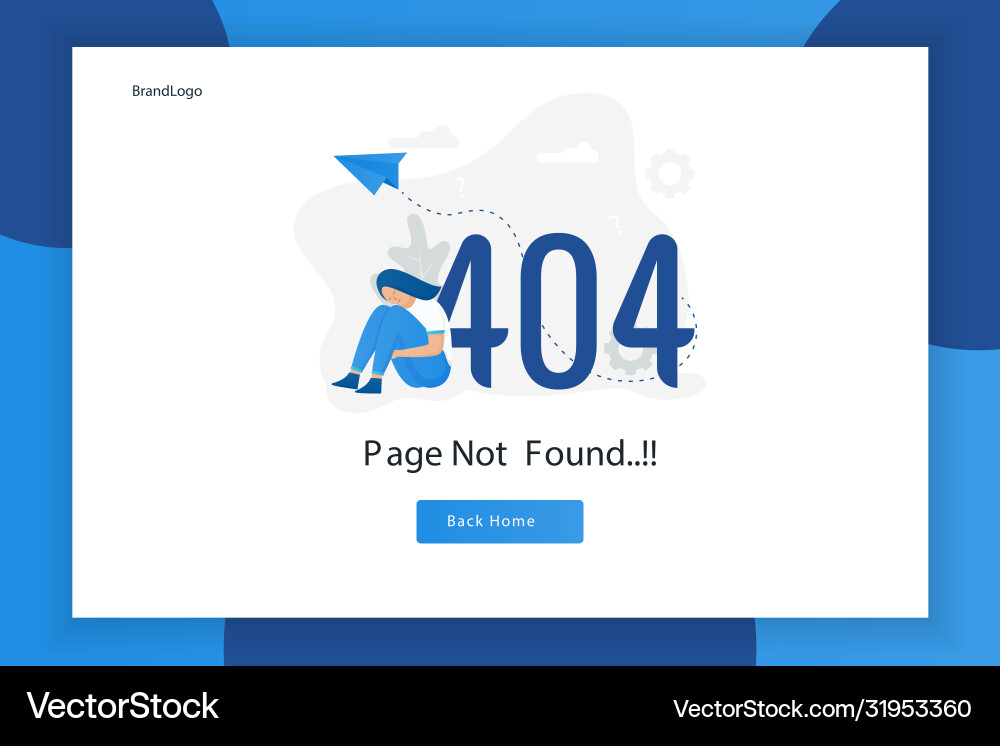 Design concept 404 error page not found Design concept 404 error page not found vector image
