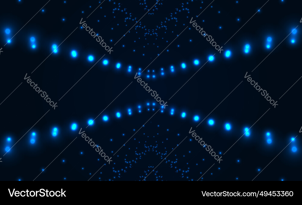 Digital abstract technology particle wave in dark Digital abstract technology particle wave in dark vector image