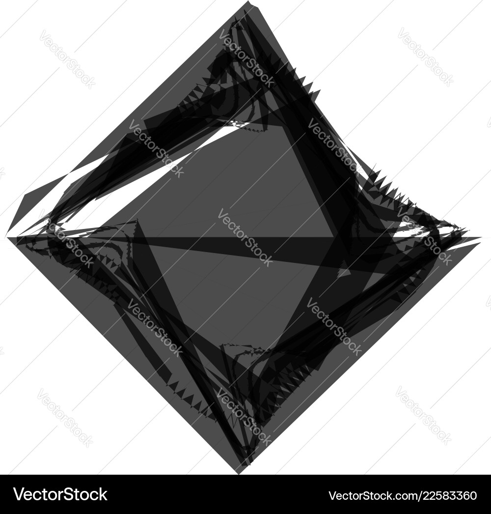 Edgy angular monochrome geometric element Edgy angular monochrome geometric element vector image