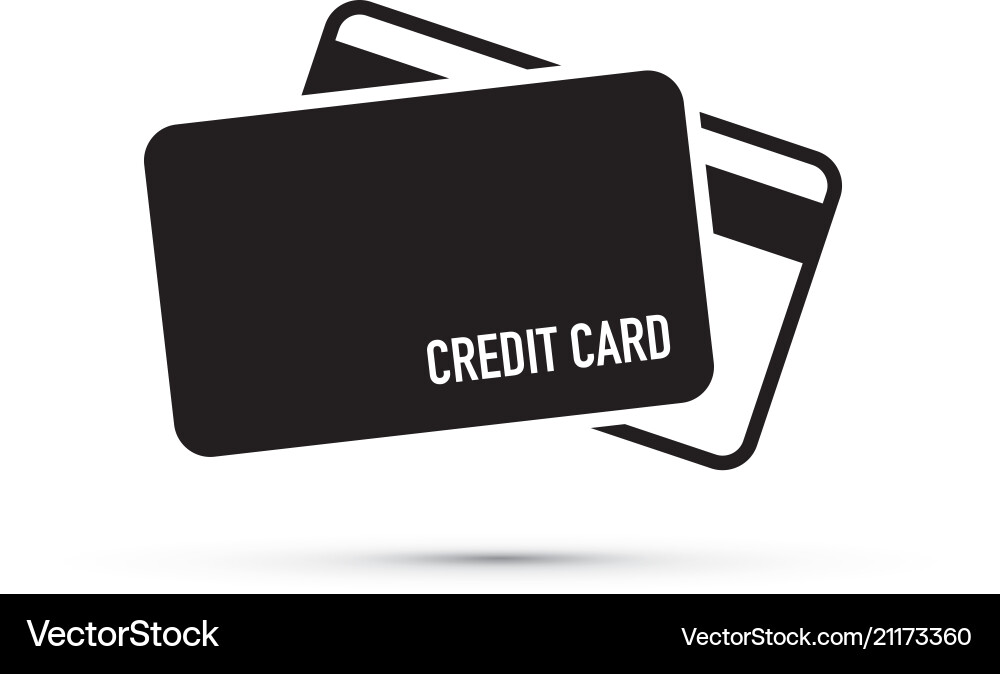 Floating credit card icon Floating credit card icon vector image