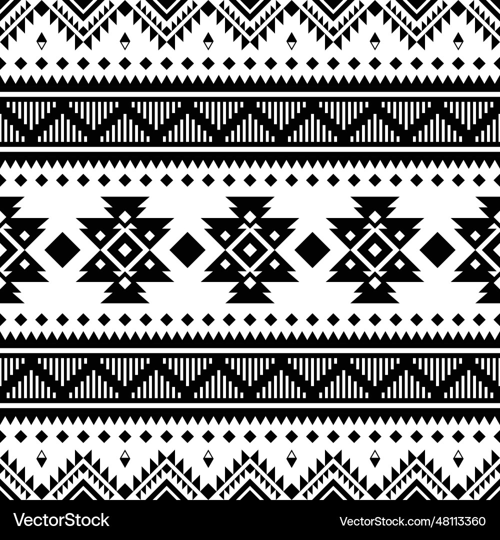 Folk art pattern with aztec and navajo style Vector Image