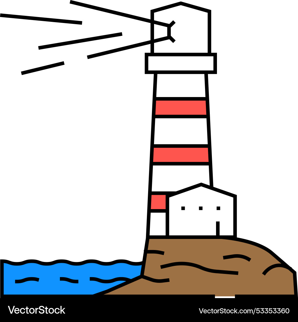 Lighthouse progress icon color Lighthouse progress icon color vector image