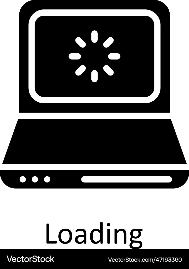 Loading solid icon design vector image