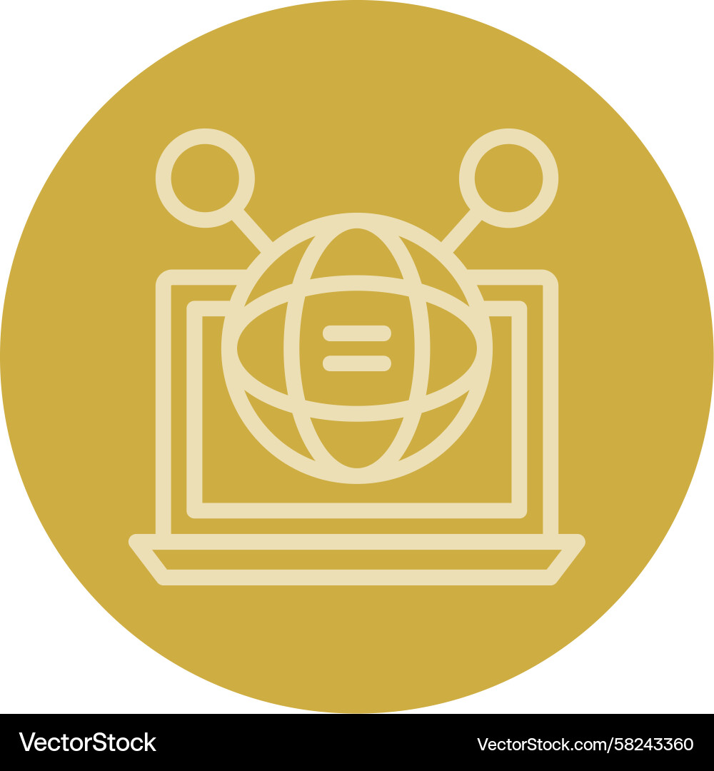 Multi Color Digital Skills Line Icon Vector Image