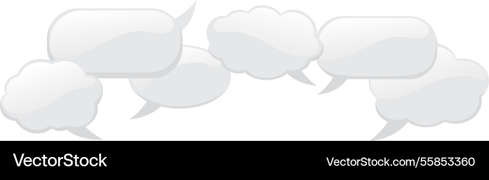 Overlapping speech bubbles for dialogue Vector Image