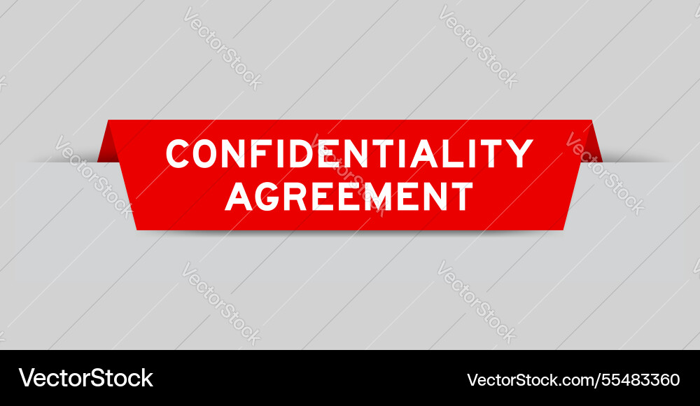 Red color inserted label with word Vector Image